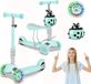 Tobbi-Toys Hulajnoga Voor Kinderen, Blauw, 3-In-1, Vorm: Bijensting, 3 Wielen, Groen