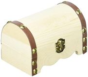 Glorex GmbH 6 2003 215 - Schatkistje van dennenhout, ca. 11,5 x 7,5 x 7,5 cm groot, FSC-mix, natuurlijk schatkistje om te schilderen, plakken en decoreren