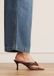 Manfield - Dames - Bruine gevlochten hak slippers - Maat 40