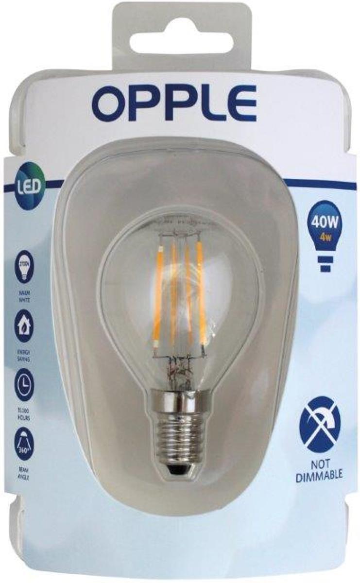 OPPLE Lighting Retro mini LED kooldraadlamp E14 4W warm wit