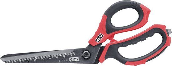 4K5 Tools 600.501A Universele schaar Linkshandig, Rechtshandig Zwart/rood