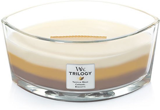 Woodwick Trilogy HearthWick Flame Ellipse Candle Cafe Sweets