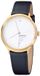 Mondaine Helvetica Light (MH1.L2211.LB) Unisex Casual Horloge, Goudkleurig RVS Horlogekast, Zwart Lederen Horlogeband, Swiss Made, 38mm