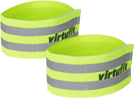 VirtuFit Reflecterende Veiligheidsband - Hardloop Verlichting - Geel - Sportarmband Reflector