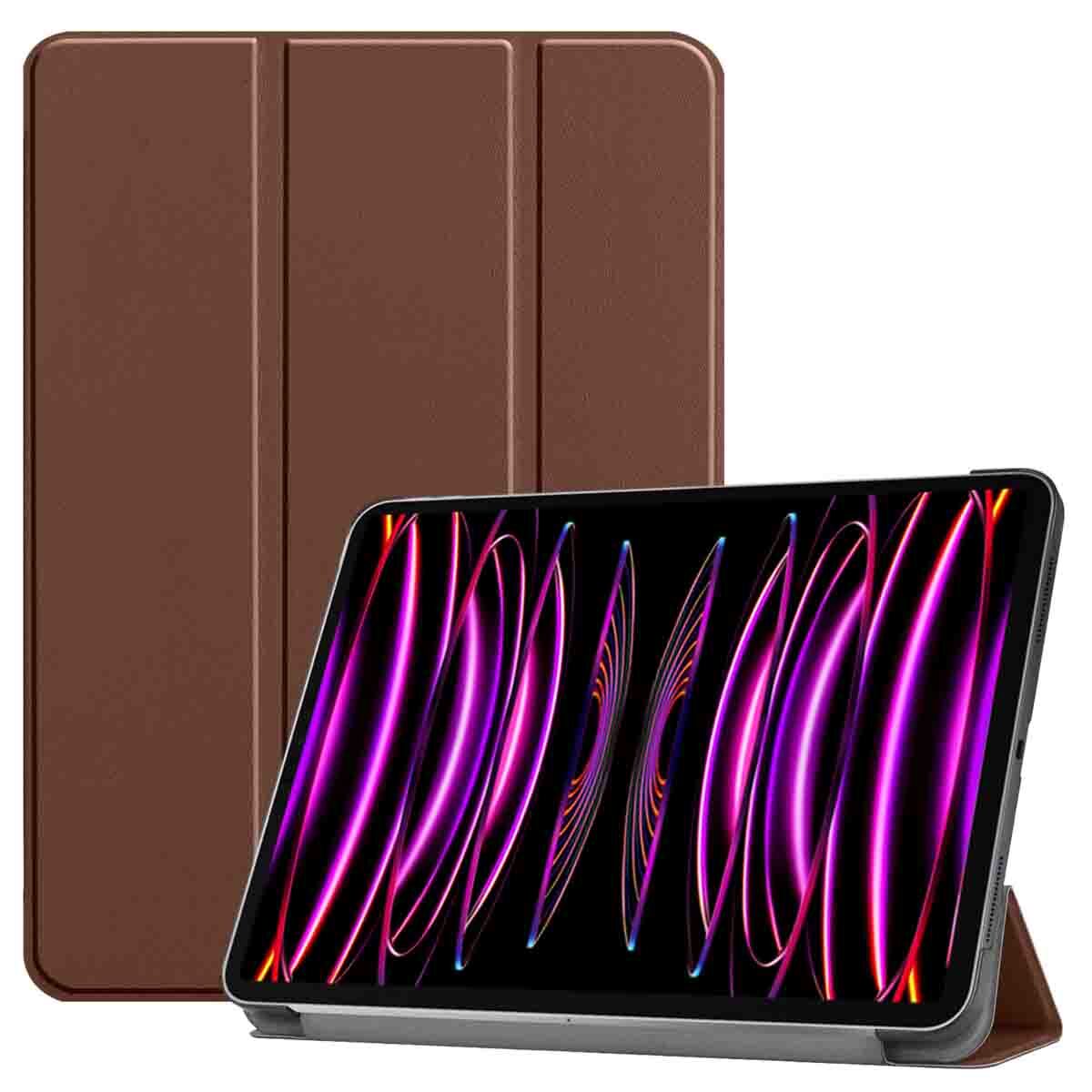 imoshion Trifold Bookcase iPad Pro 12.9 (2021 / 2022) tablethoes - Bruin