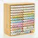 Sans marque Organisateur de bureau en bambou pour 168 stylos