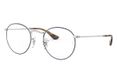 Ray-Ban ROUND METAL OPTICS zonnebril Rond Zilver, Blauw Metaal Unisex