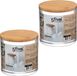 5five 2x Stuks watten houder/box 9,5 x 9,5 cm van kunststof/bamboe
