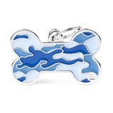 MyFamily Hond Medaille Gemaakt In Italië, Groot Blauw Bot Van Gekke, Hondenplaat, Metalen Geëmailleerde, Style Collectie