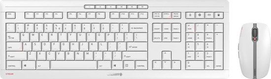 CHERRY Stream Desktop - Wireless Keyboard & Mouse - US Layout - Gray