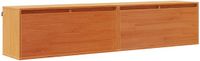 vidaXL Wandkast - Massief Grenenhout - Wasbruin - 80 x 30 x 35 cm