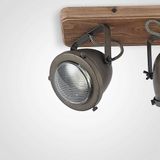 Lindby - Buitenspot - 3 Lichtpunten - Metaal, Hout - Zwart, Bruin