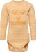 Hummel Mulle Body met lange mouwen gestreept Butterscotch katoen maat 56