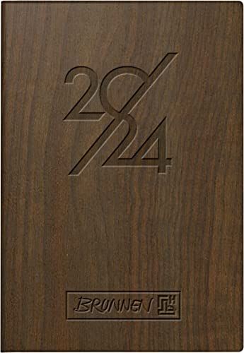 BRUNNEN Weekkalender "Nature" 2024 - 7,6 x 11,2 cm - Bruin