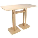 Manutan Expert Table de réunion haute - Woody 6 personnes avec plateau lisse
