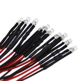 10 x 3 mm led, 5 volt, blauw; met 20 cm aansluitkabel en geïntegreerde weerstand