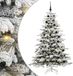 vidaXL - Kunstmatige - Hinged - Kerstboom - Wit - 210 - cm - PE - en - PVC