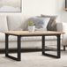 Maison Exclusive Table de conférence avec cadre en forme de O, 80x80x45,5 cm, bois de pin et acier