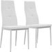vidaXL Eetkamerstoelen 2 st kunstleer wit