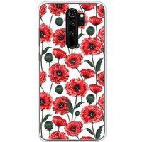 Xiaomi Redmi Note 8 Pro Fleurs de pavot bedrukt siliconen hoesje