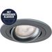 Pragmi Spot Armatuur GU10 - Pragmi Motion GU10 Inbouwspot met Bladveren - Rond - Kantelbaar - Gunmetal - Aluminium - Ø92mm
