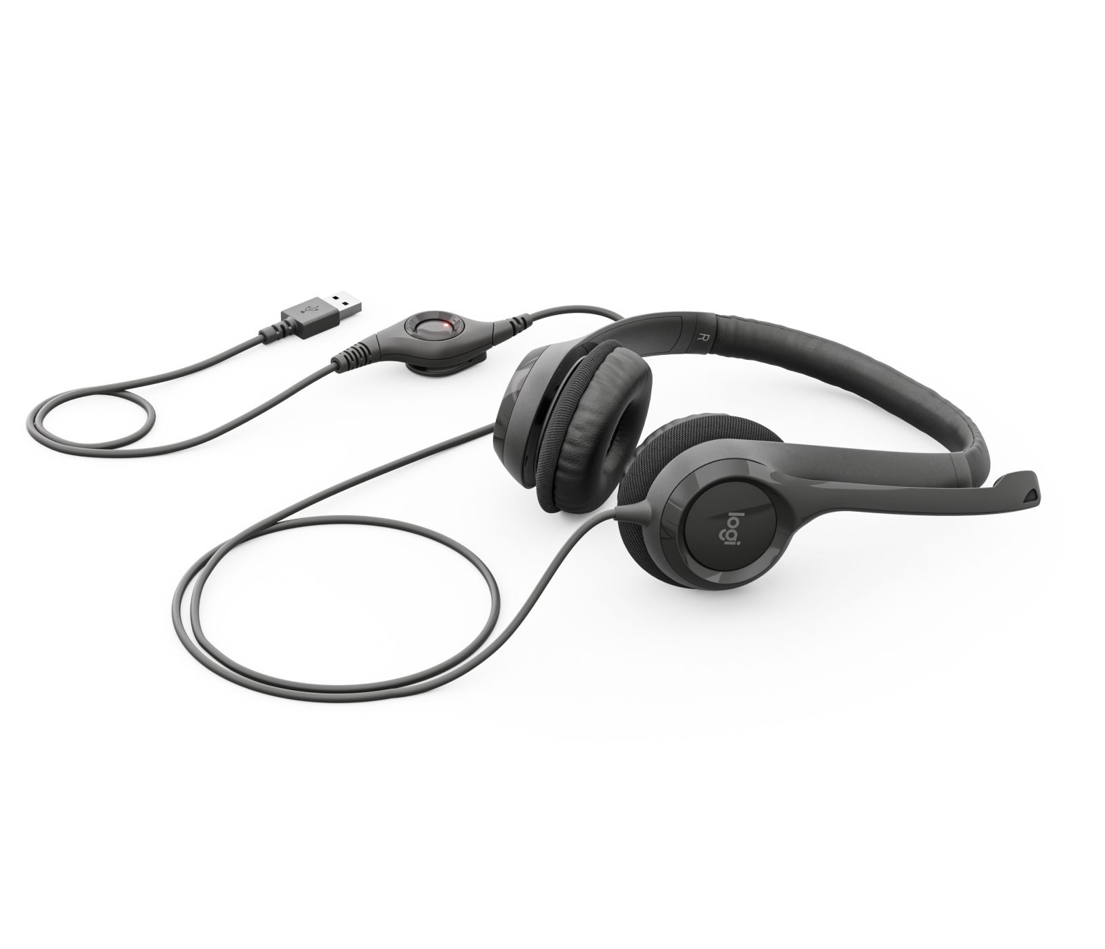 Logitech H390 USB Headset - Stereo - Black