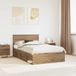 vidaXL Bedframe Artisanaal eiken Massief grenenhout 120 x 200 cm