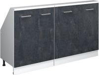 Vicco R-Line Keukenkast voor schuine wand – 140 cm Set van 2 Zwart beton/wit