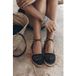 Mikuta Les Espadrilles à Lacets Noires Noir Taille : 40