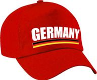 Bellatio Decorations Germany supporters pet rood voor jongens en meisjes - kinderpetten - Duitsland landen baseball cap - supporter accessoire