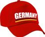 Bellatio Decorations Germany supporters pet rood voor jongens en meisjes - kinderpetten - Duitsland landen baseball cap - supporter accessoire