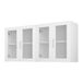 VEVOR Armoire murale de buanderie à 2 niveaux, placard de rangement suspendu avec étagère réglable, meuble de rangement avec 4 portes pour cuisine, garage, salle de bain, 30,5 x 122 x 61 cm, blanc