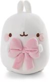 NICI Molang peluche avec nœud, 12 cm, blanc