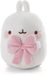 NICI Molang peluche avec nœud, 12 cm, blanc