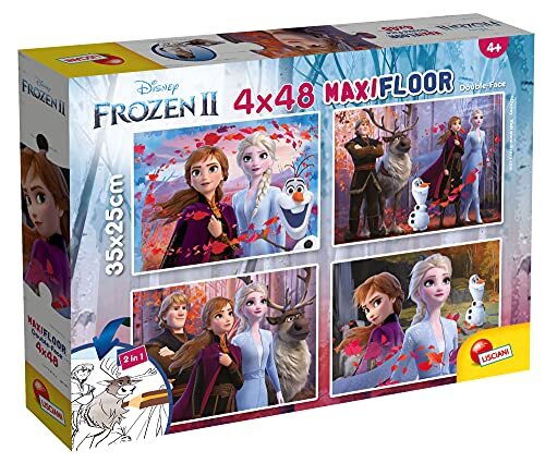 Liscianigiochi Lisciani Giochi – Disney puzzel Supermaxi 4 x 48 Frozen 2 puzzels voor kinderen, 86610