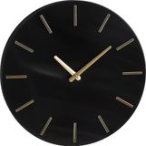 Mica Decorations Brixen Wandklok - Ø36 cm - Zwart