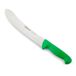 Arcos Slagersmes 10 Inch Nitrum roestvrij staal. Professioneel kookmes voor het snijden van vlees, vis en groenten. Ergonomische handgreep van polyoxymethyleen. Serie 2900. Kleur groen.