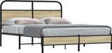 Maison Exclusive - Lit exclusif - Structure de lit sans matelas, dimensions 150x200 cm, en panneaux de particules imitation chêne Sonoma
