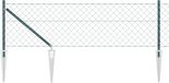 vidaXL Gaashek met grondpennen 10 x 0,8 m PVC-Coated Staal Groen Mesh