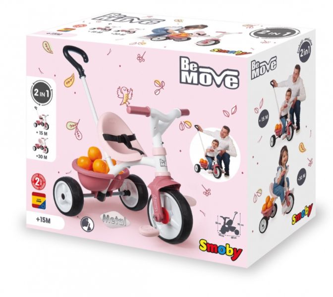 Smoby Be Move Roze Driewieler - Roze - 1+ jaar