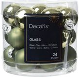 Merkloos / Sans marque Kaemingk B.V. Kerstbal glas d2.5 cm rsmrn 24st