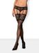 Bas Obsessive Letica avec dentelle - Bas érotiques - Taille L/XL - Noir