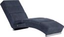 vidaXL Chaise longue de massage en suédine gris