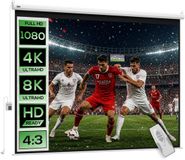 HOMCOM Projectiescherm 84" 171x130cm 4:3 Wit