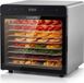 Luxuriq Déshydrateur alimentaire - Déshydrateur 8 plateaux - Four de séchage - 8 tapis en silicone - Minuterie 24 heures - Panneau de commande à LED - Livre de recettes gratuit - 700 Watt