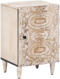 vidaXL Badkamerkast Wit 38 x 33,5 x 58 cm Massief Mango Hout