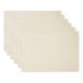 DII Basic Everyday geribbeld tafelblad 100% katoen, placematset, 13x19, natuurlijk, 6-delig