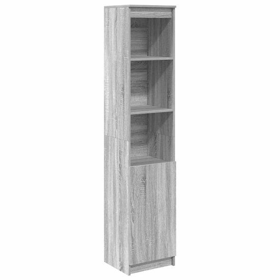 vidaXL Hoge kast 37,5x35x180 cm spaanplaat grijs sonoma