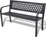 vidaXL Tuinbank - 118 cm - Staal - Zwart