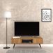 project Homemania Savino TV-houder, meubel, eiken saffire, poten: zwart mat